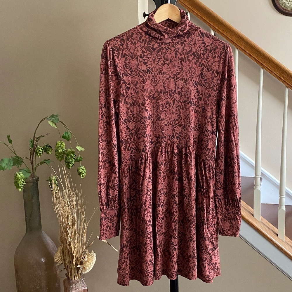 Peruvian Connection Willowmead Floral Pima Cotton Blend Midi Dress Size Medium